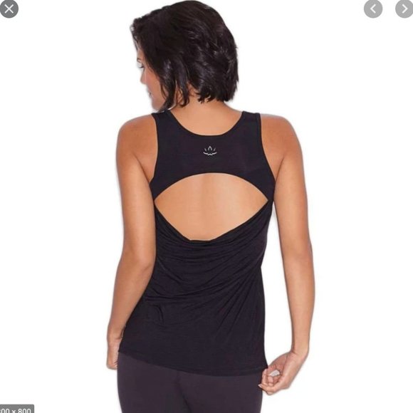 Beyond Yoga Drape Back Tank in Black - Picture 4 of 6